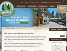 Tablet Screenshot of parksideinnatincline.com